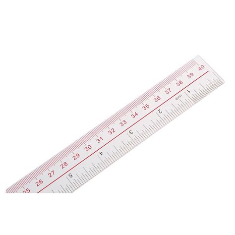 Ppyy New 40cm 16 Inches Length Measure Clear Plastic Straight Edge