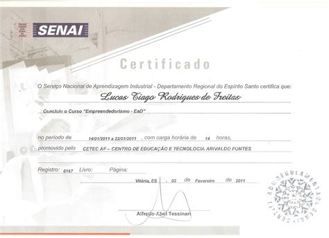 Curso De Empreendedorismo No Senai