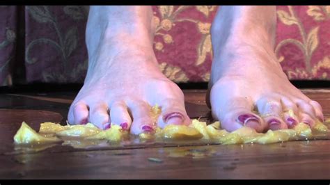 Kayla Crushes Food With Her Feet Youtube