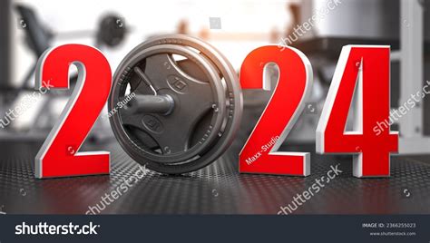 2024 Happy New Year Fitness Bodybuilding 库存插图 2366255023 Shutterstock