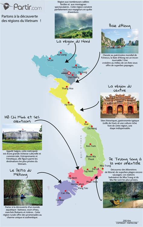 Partez à La Découverte Des Superbes Paysages Du Vietnam Carte Touristique Vietnam Voyage