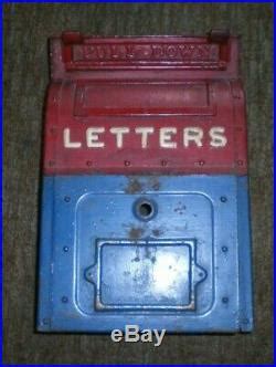 Vintage Antique Original U S Postal Service Mailbox Letter Drop Cast Iron Box Collection