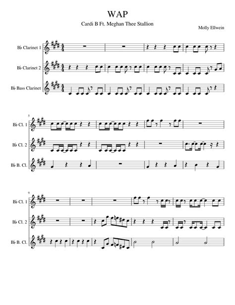 Our free resource site, makingmusicfun.net, features premium sheet music that bridges the gap the following collection free sheet music for clarinet represents a sample of the collection that you can find on these websites. WAP Sheet music for Clarinet (In B Flat), Clarinet (Bass ...