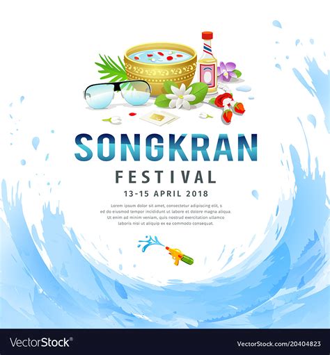 Amazing Songkran Festival Thailand Design Vector Image