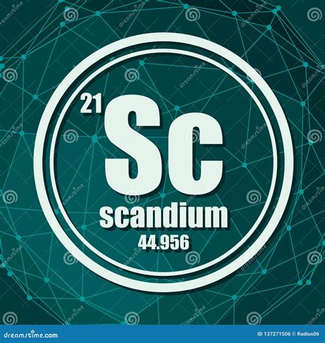 Scandium Chemical Element Stock Vector Illustration Of Atom
