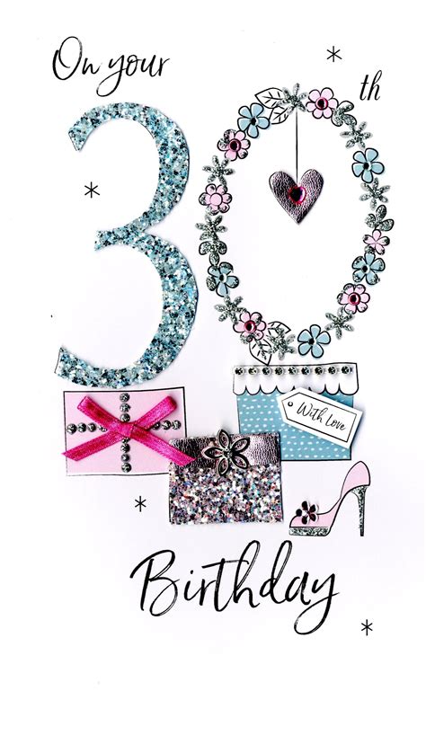 30 is a big deal! Female On Your 30th Birthday Greeting Card Hand-Finished ...