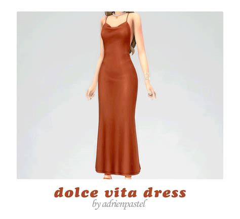 📑 Dolce Vita Dress · Sims 4 Dresses Sims 4 Mods Clothes Sims 4 Clothing
