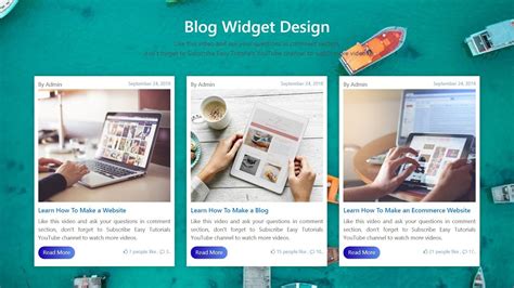 card view blog section  html css  bootstrap web