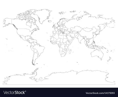 Word World Map Outline Simple