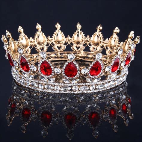 Hot European Designs Royal King Queen Crown Rhinestone Tiara Head