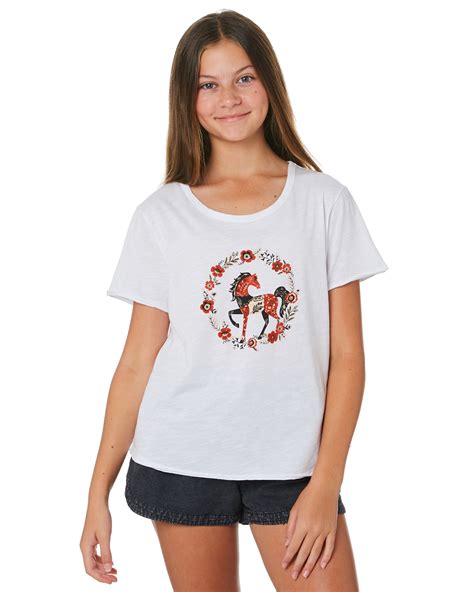 Swell Girls Stephie T Shirt Teens White Surfstitch