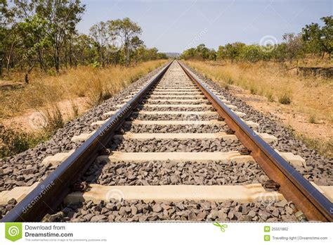 Railway Track Outback Australia Stock Photo Image Of