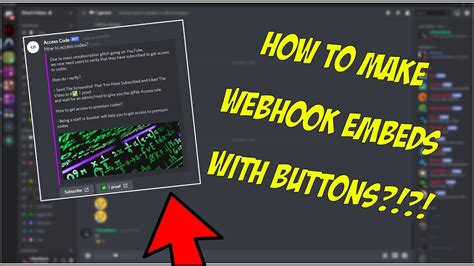 How To Make Webhook Embeds With Buttons Youtube