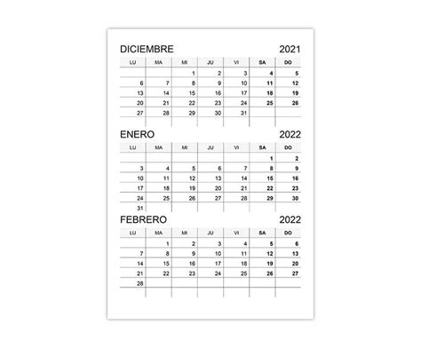 Calendario Diciembre 2021 Y Enero Febrero 2022 Calendariossu