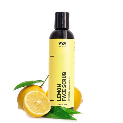 Lemon Face Scrub Face Exfoliator With Lemon Essential Oil And Jojoba