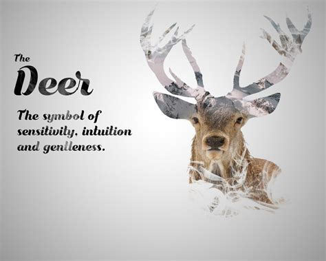 The Deer Spirit Animal Double Exposure Art Digital Download Etsy
