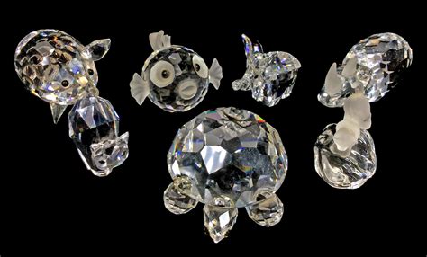 Lot 7 Swarovski Crystal Miniature Animal Figurines