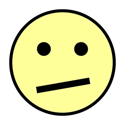 When you're not feeling overly excited or mad, send off a neutral face emoji. Straight Face Emoticon - ClipArt Best
