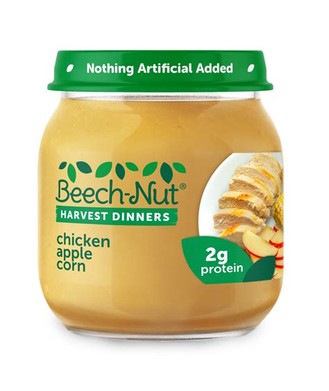 Beech Nut Harvest Dinners Stage 2 Chicken Apple And Corn Baby Food 4 Oz