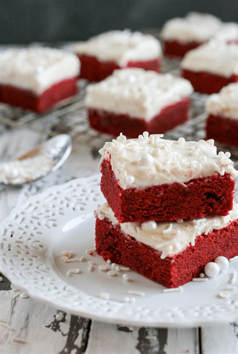 Visually stunning and with a unique flavor, it's easy to see why it has become many people's favorite. Red Velvet Cake Bars with Cream Cheese Frosting