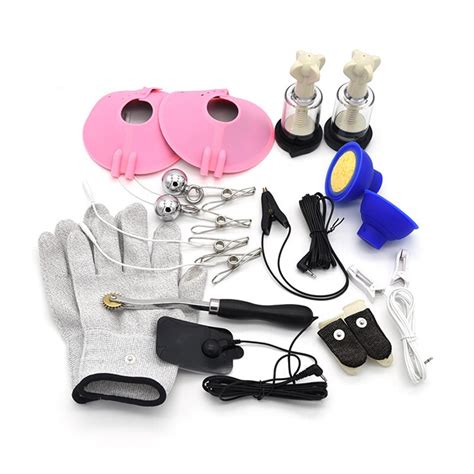electro shock sex product accessory electric shock nipple clamps breast massage pads clitoris