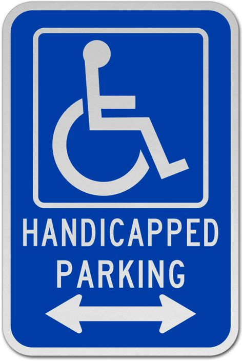 Handicapped Parking Sign Double Arrow Claim Your 10 Discount
