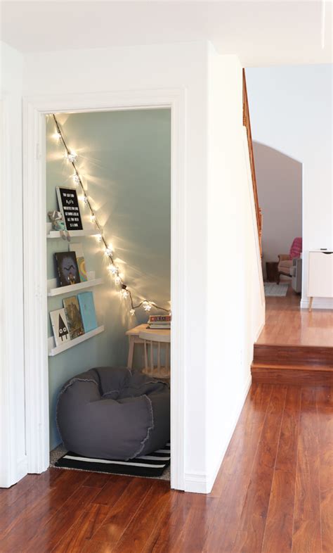 Unused Closet To Cozy Book Nook At Home In Love