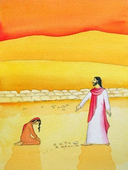 Jesus Forgives The Woman Caught In Adultery 2006 Giclee Print By Elizabeth Wang