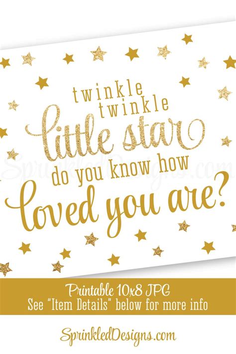 Twinkle Little Star Do You Know How Loved You Are Printable Etsy