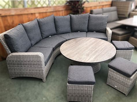 Check spelling or type a new query. Curved Rattan Sofa Set in Silver Grey - Sapcote Garden Centre