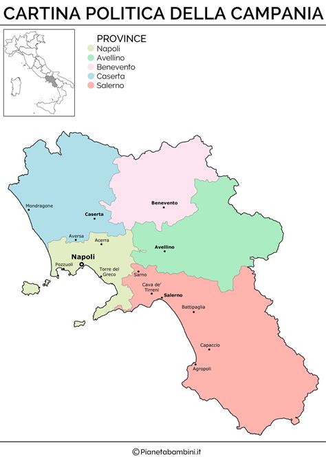 Cartina Geografica Della Campania Politica Cartina Toscana