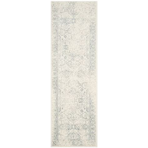 A White And Blue Runner Rug