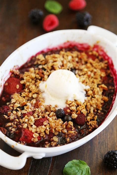 Warm Berry Crisp For Two The Comfort Of Cooking