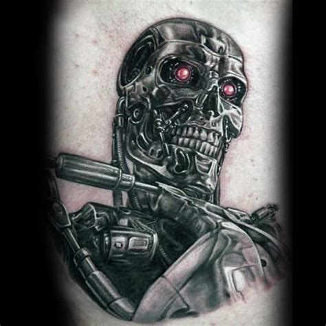 60 Terminator Tattoo Designs For Men Manly Mechanical Ink Ideas