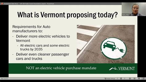 Vermont Low And Zero Emission Vehicle Regulations Public Meeting