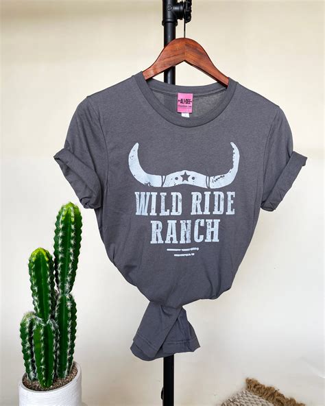 Wild Ride Ranch Western Graphic Tee Asphalt Ali Dee Wholesale