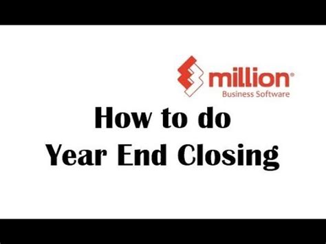 No year end or month end closing in autocount accounting, you can enter your accounting data without. Tutorial 24: How to do Year End Closing in Million ...