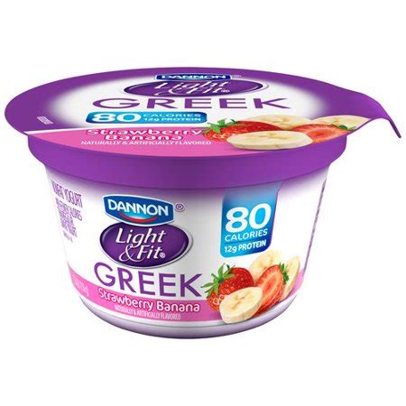 Dannon light & fit greek yogurt, variety pack, 5.3 oz, 18 ct item 810592 compare product. Dannon Light & Fit Greek Nonfat Yogurt Strawberry Banana 5 ...