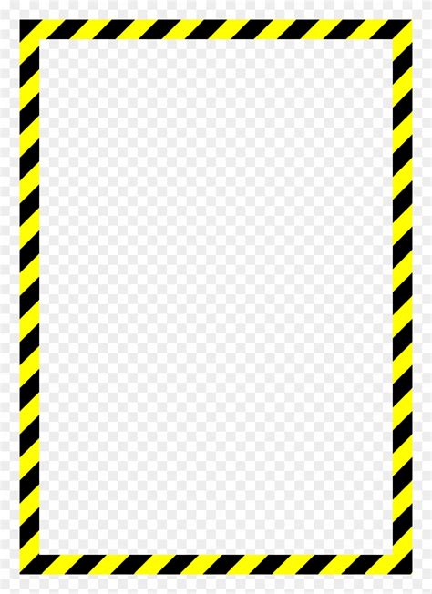 Caution tape, border warning hazard vector graphic. Download Construction - Caution Tape Border Clipart - Png ...