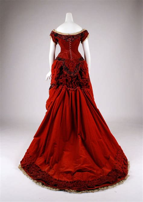 This gown was created in the 1870's and has a black woven label with worth, 7. Mimi Matthews on Twitter: "Some red and green for the ...