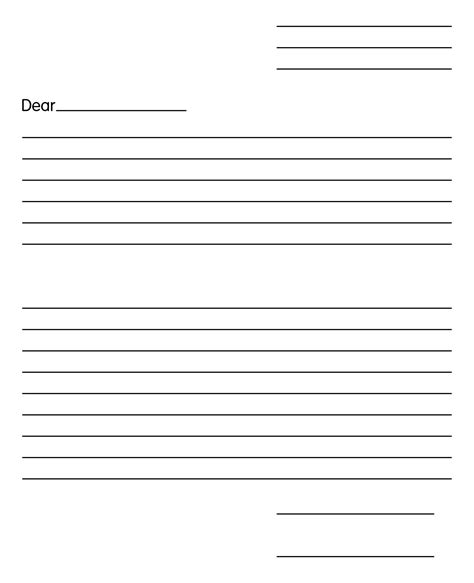 Free Printable Friendly Letter Writing Paper Printable Form
