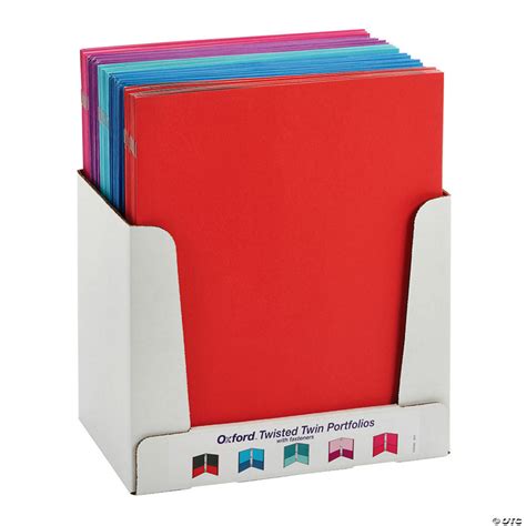 Oxford Twisted Twin Pocket Folders With Fasteners Letter Size