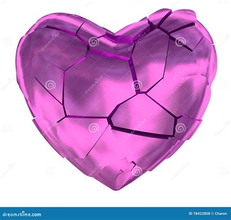broken heart glossy pink symbol stock illustration illustration of broken heart 78422808