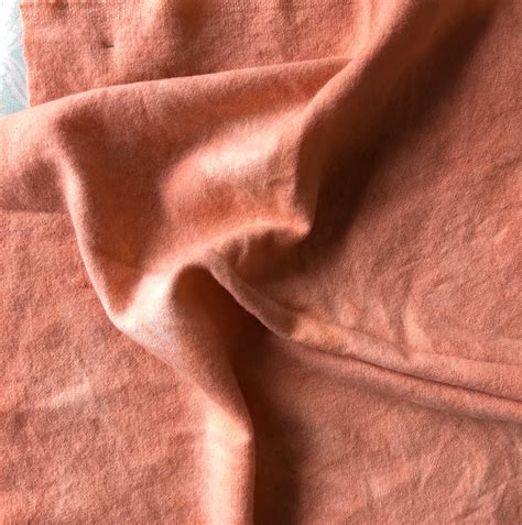 wool fabric dyed peach etsy