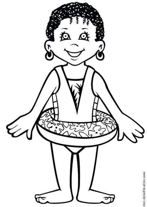 Bathing Suit Coloring Pages Sketch Coloring Page