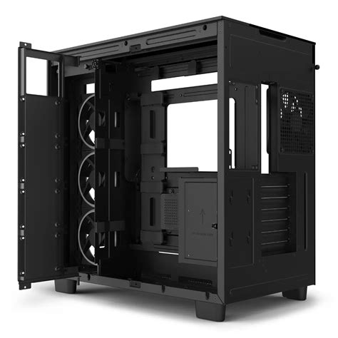 Nzxt H Elite Black Mid Tower Tempered Glass Pc Gaming Case Black Maximum One Per Customer