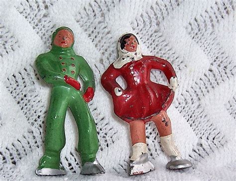 Barclay Lead Figure Ice Skaters Etsy Ice Skaters