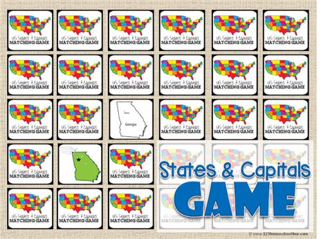 States And Capitals Game Educational Games For Kids