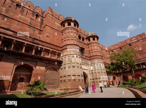 Delhi Gate Inside Agra Fort Uttar Pradesh India Stock Photo Alamy
