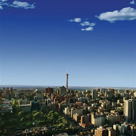 The Johannesburg Skyline Where Gleaming Skyscrapers Contrast With